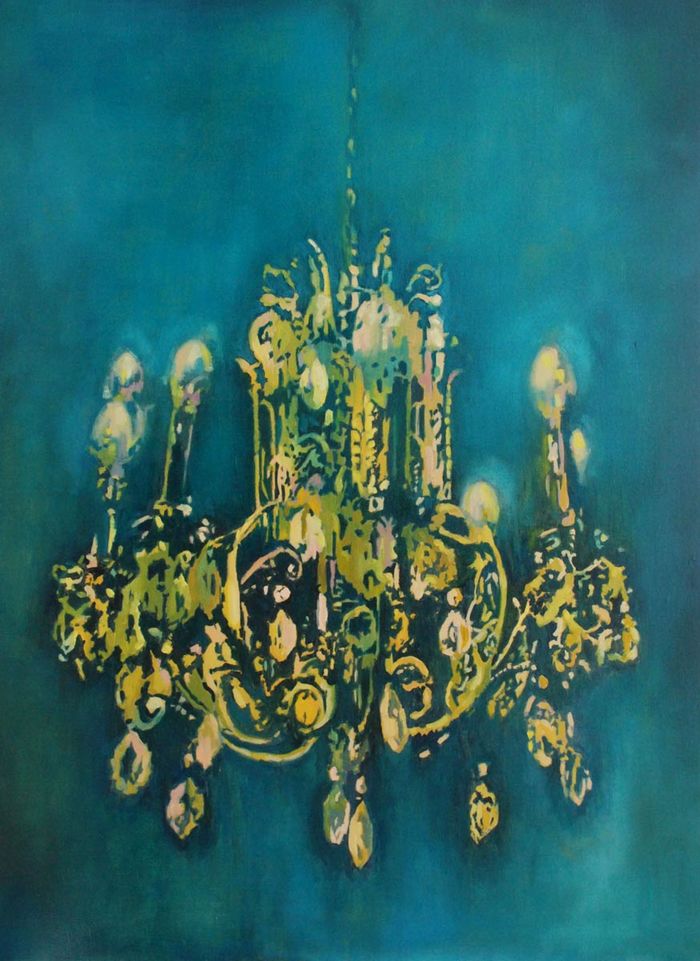 Chandelier, Turquoise Blue Deep (SOLD)