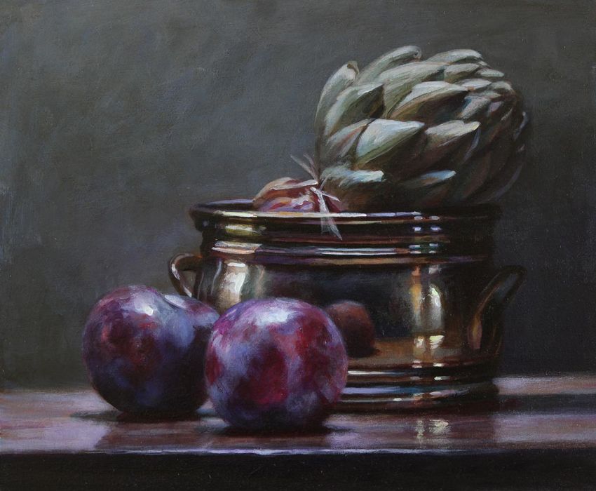 Plums and Artichoke (SOLD)