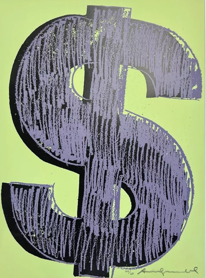 Dollar (F&S II. 274) Unique colourway from signed ed of 60 (PLEASE CONTACT GALLERY FOR ACCESS CODE FOR WARHOL VIEWING ROOM WITH PRICES)