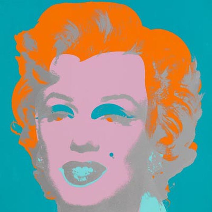 Marilyn (blue orange pink silver) (SOLD)